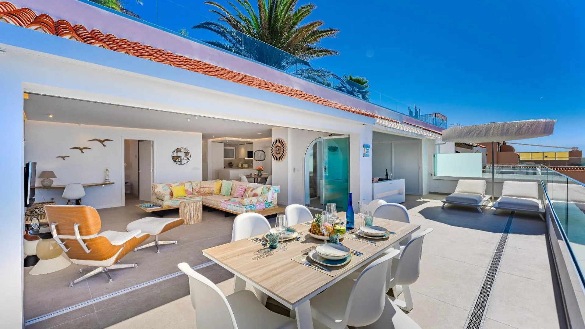 Blue Haven - Ocean View Penthouse With Jacuzzi And Pool Apartman Acantilado de los Gigantes 0*,  Spanyolország